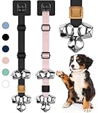COOYOO 2 Pack Dog Doorbells, Adjustable Potty Training Dog Bells, Upgraded for Training Your Puppy The Easy Way, Premium Quality Housetraining Hanging Bell-5 Extra Large Loud 1.5 DoorBells