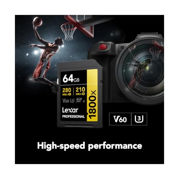 Lexar Gold Series Professional - Tarjeta de memoria SDXC UHS-II de 1800 x 64 GB - Image 4