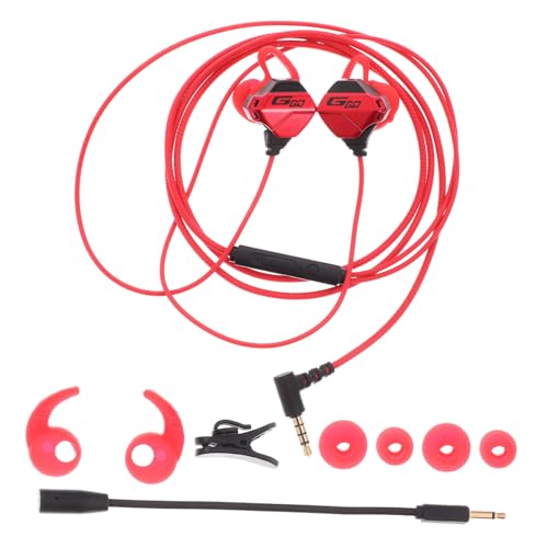Uonlytech Auricular con Cable Juguetes con Luz y Sonido Piezas De Mango De Cable Comunicaciones Cable De Manga Cableado Cable Electronico Caso De Auriculares Abdominales Rojo