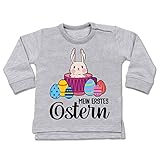 In der Farbe Grau Meliert und Größe Baby (50 - 86) genau das Richtige für dich: Ostern sweatshirt