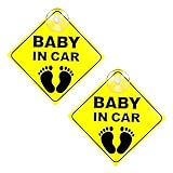 Cobee Baby im Auto Zeichen mit Saugnäpfen, 2 Pcs 5