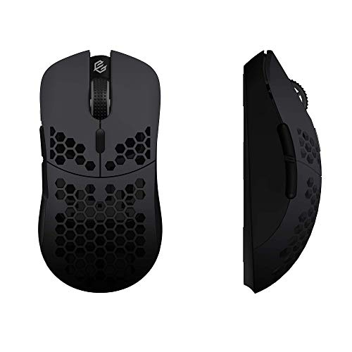 G-Wolves Hati HT-M 3360 Ultra Lightweight Honeycomb Shell Wired Gaming Mouse up to 12000 cpi - 6 Buttons - 2.18 oz (61g) (Black & Dark Grey)