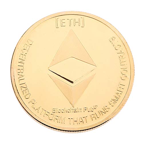 Preisvergleich Produktbild Artibetter Sammlung Münze Plattiert Eisen Gedenkmünzen Prägung Antike Kupfer Ethereum Münze Souvenir Münze Dollar für Kunsthandwerk Werfen Spiel Geschenk (Golden)