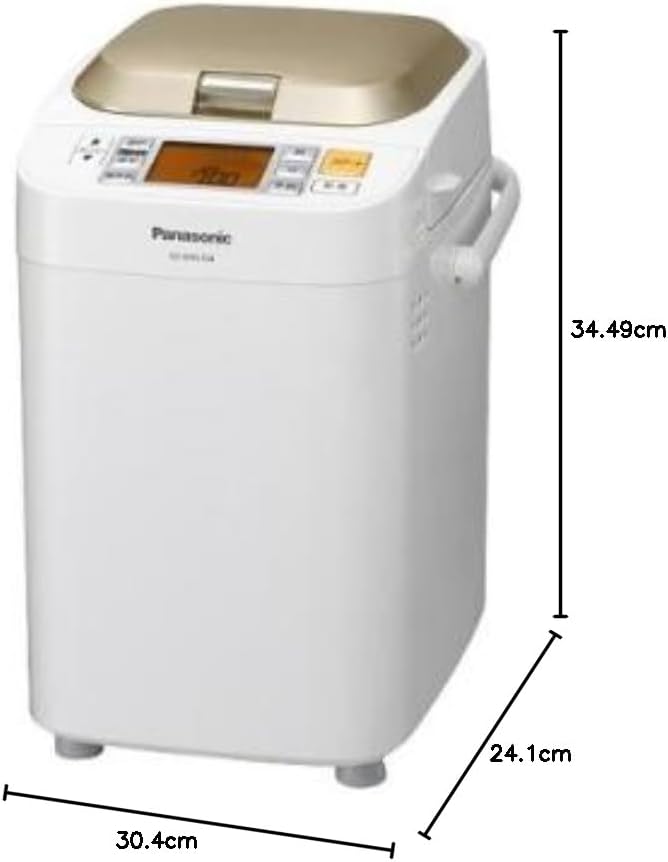 Diagram showing the dimensions of the Panasonic Home Bakery