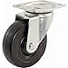 Shepherd Hardware 9629 400 Series 4-Inch Swivel Plate Caster, Rubber Wheel, 200-lb Load Capacity