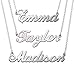 Personalized Classic Cocktail Name Necklace - Custom Name Pendant - Dainty Gift for Her, Women, Mom - Designer Jewelry for Christmas, Birthday, Mother's Day (Sterling Silver)