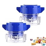 LUMOOM 2 Stück Tablettenmörser Klein, tabletten zerkleinern, Tablettenzerkleinerer mit Pillenfach, Pillen Zerkleinern, Tablettencrusher & Pillenmörser