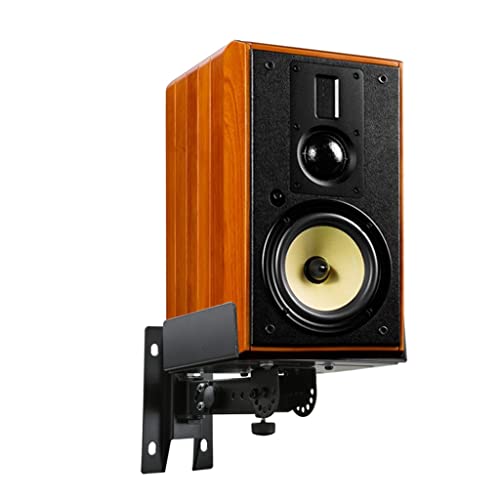 Robuste Lautsprecher-Wandhalterungen mit 180° Drehgelenk und 60° Neigung, hält bis zu 30 kg, Lautsprecher-Wandhalterung für Sound-Lautsprecher (Farbe: Schwarz (einzeln),...
