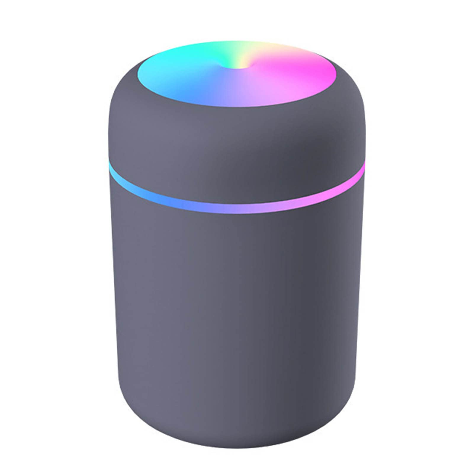 Portable Mini Humidifier with LED Night Light, Humidifier Low Noise 1 Button Control Fine Spray Aromatherapy Humidifier with Light 300ml(dark gray)-image-25