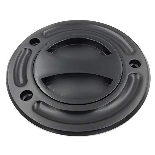 SKULL PIVOT- Black Keyless Gas Cap Twist Off Fuel Tank Cap Compatible with ZX-14R ZZR1200 ZRX1200R Z1000 ZX-10R ZX-9R ZX-6RR ZX-6R
