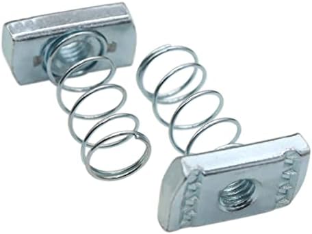 Strut Channel Nuts, 3/8"-16 Spring Channel Nut with Zinc Electroplate Finish, Long Spring Nuts Great for Use with Unistrut Channels (10 Pack)