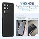 YHX-OU 6.9’’ Schwarz Akkudeckel für Samsung Galaxy S20 Ultra 5G SM-G988B SM-G988U Rückseite Glas Backcover Back Glas Ersatz Reparatur Set mit Kameraobjektiv + Werkzeug