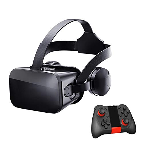 Peyan VR Headset with Remote Controller Virtual Reality Headset 3D Glasses, Anti-Blue-Light Lenses, Stereo Headset, for All Length Below 6.4 inch Include All The IOS And Andriod System Phone