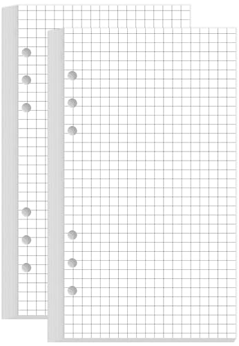 Papier graphique A6 perforé pour réparer et compléter votre organiseur personnel avec 400 pages