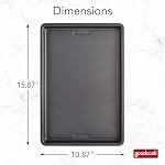 GoodCook PRO Plaque de cuisson moyenne Pan Non Stick Warp & Construction en acier au carbone sans rayure pour four à cuisson uniforme sans danger jusqu'à 480°F, 10 x 15-Inch, gris