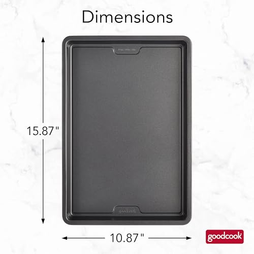 GoodCook PRO Medium Baking Sheet Pan Nonstick Warp & Scratch-Resistant Dishwasher-Safe Carbon Steel Construction for Even Baking Oven Safe to 480°F, Gray, 10 x 15-Inch (Pack of 6) - Image 2