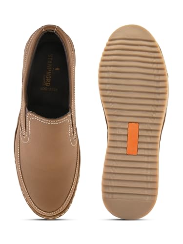 Image of STANPHORD Men Slip-On Casual Sneakers | PU Leather Water Resistant | TPE Anti-Slip Sole | Cushioned Everyday Walking Office Casual Wear (TPSG 3920)