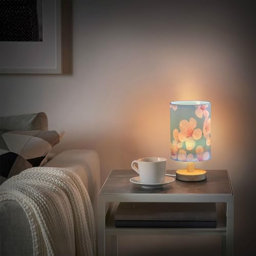 Lámpara de Mesa de Noche LED con USB Azul Floral miniatura 6