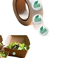 VEGAN Klebeetiketten, 400 Stück, Ø 22 mm zur Kennzeichnung von veganen Produkten