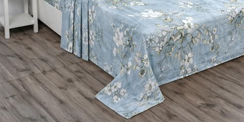 Image of BSB HOME 2 Bedsheet Combo Set with 4 Pillow Covers - Premium Cotton Glace Cotton Microfiber Printed Double Bedsheets, 2 Elegant Colors, Soft Breathable Luxury Bedding Set - Silver & Blue