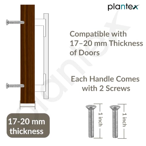 Image of Plantex Aluminium Cabinet Handle /900mm Wardrobe Handle for Home /Cupboard Door Pull-Push Handles for Office - Pack of 1 (DTC-5580, Satin White & Chrome)