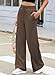 EVALESS Palazzo Pants for Women 2025 Fashion Trendy Wide Leg High Waisted Workout Active Baggy Pants Lounge Casual Loose Sweatpants Slacks Trousers,Coffee Small