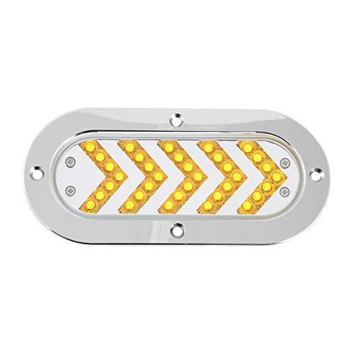 Grand General 77135 LED Light (Oval Amber/Clear Arrow with Clear Rim and Pigtail), 1 Pack