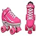 Epic Skates Galaxy Elite Kids Quad Speed Skates, Pink, Juvenile 12