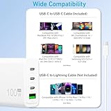 FUDCOCWN 100W USB C Plug GaN Wall Charger 4-Port Laptop Charger Compatible with MacBook Pro/Air, HP Laptop, Dell, Asus, Lenovo, Matebook, Galaxy S23 / S22 - Image 7