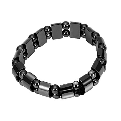 BESTT Pulsera magnética Brazalete de Piedra hematita Unisex para Adelgazar Adelgazar Cuidado Sano Hombres joyería de Las Mujeres