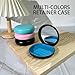 Maoerdental 2 Pack Aligner Case with Mirror,Convenient Retainer Case for Invisalign Aligners, Night Guards, and Mouth Guards (1PC Black Cyan+1PC Black Purple)
