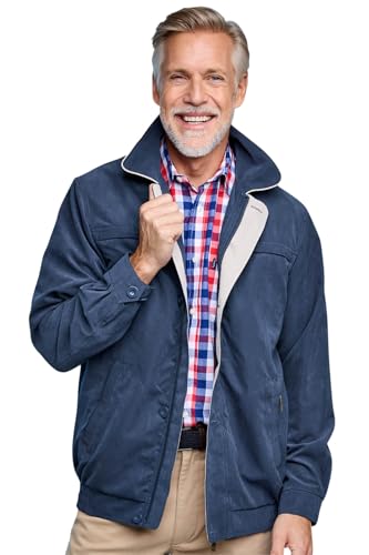 Image of Aldon Men's Micromoss Woven Blouson Style Jacket Stylish, Showerproof, and Versatile with Contrast Trims and Multiple Pockets