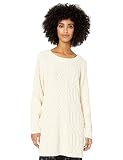 Pendleton Women's Cable Sweater, Ivory, XL