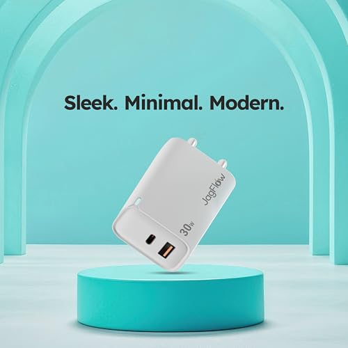 Image of Trueview 30W Fast Charging Power Adapter with USB-A & Type-C Ports | Dual Port Wall Charger for Mobile Phones & USB Devices | White