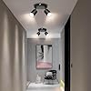 Ketom Black LED Ceiling Light Round Rotatable - 2 Way Ceiling Spotlight Fitting - Adjustable GU10 Ceiling Spotlight - Indoor Metal Ceiling Spot Lamp - Bulb Not Included #5