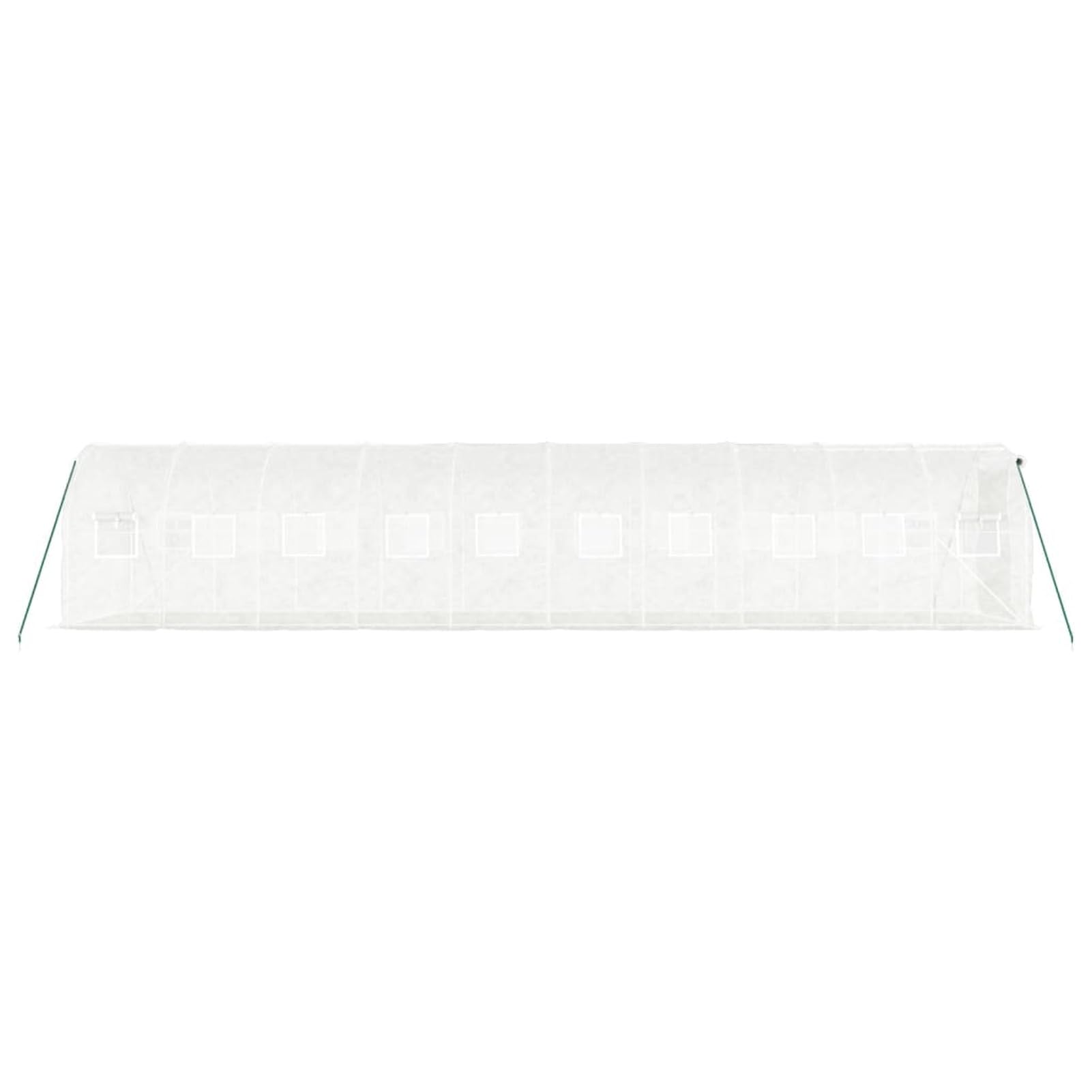 Mobili Serra con Telaio in Acciaio Bianco 20 m² 10x2x2 m, Serra da Giardino Serra Orto Serra da Balcone Serra per Orto Serra per Piante Casa Mobili Decor per Casa