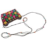 Healeved Bolso Bandolera Mujer de Material Natural Étnico Colorido, Diseño Ligero y Compacto para Playa y Viaje, Bolso Hombro Vintage Patrón Bohemio y Capacidad para Esenciales