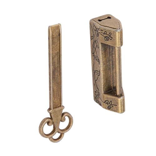 Dekaim Serrure Magpie Antique, Cadenas Chinois Vintage, Serrure En Laiton Vintage à Ouverture Horizontale, Serrure De Meuble Antique, Petite Serrure