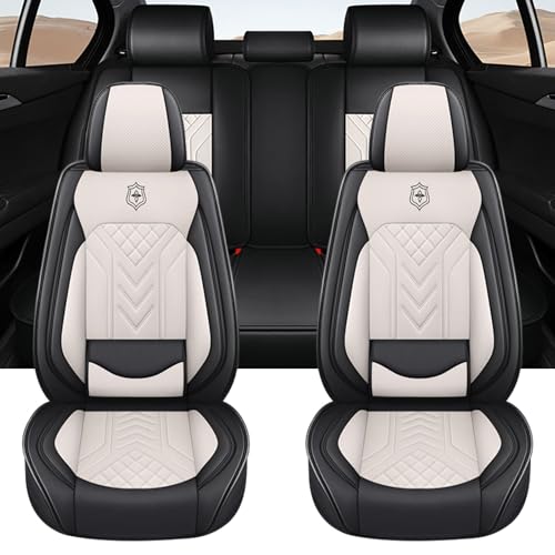 新型 シートカバー トヨタ シエンタ SIENTA 170系 10系 に適用 カーシートカバー 5席 レザー カーシート保護 滑り止め 通気性 取り付け簡単 アクセサリー(黒と白,標準版)