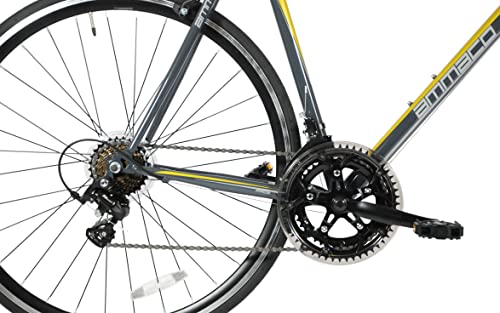 Discount Ammaco Pace Road Racing Sports Bike Drop Bar 700c Wheel 56cm Frame Grey Yellow - Image 3