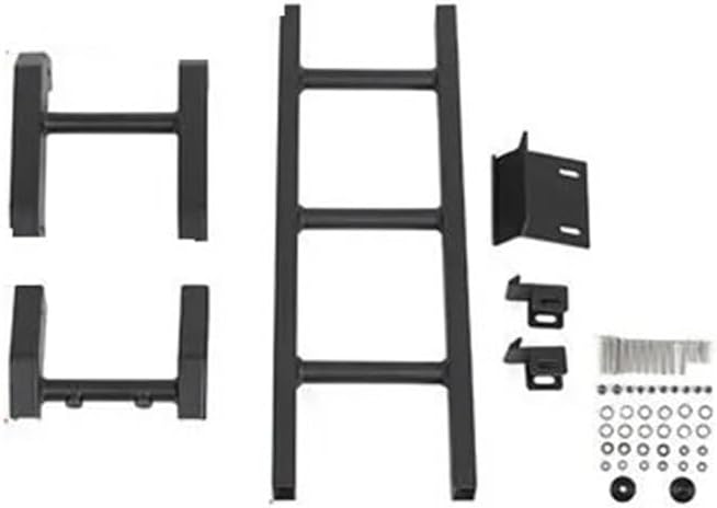 Car Rear Door Tailgate Ladder Protective Frames Compatible with Suzuki Jimny 2019-2024 Up Exterior Accessories(Black A)