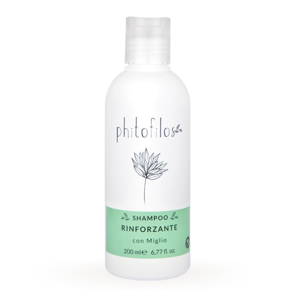 PHITOFILOS Shampoo, 200 ml - Made in Italy, Vegan, Organic for Damaged Hair, 200 ml (Pack of 1)