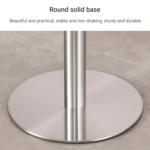 Table de bistrot en acier inoxydable pour café et restaurant moderne