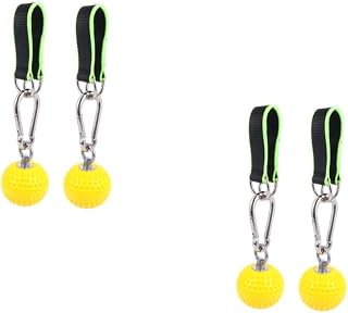 LIOOBO Ejercitador de Bolas de Agarre capacitación Pelota Ejercicio Gimnasia Fortaleza apretones fortalecedor Entrenador de Fuerza de Agarre Manual Acero Inoxidable Amarillo