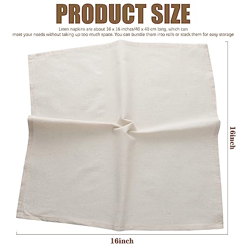 Serviettes en coton et lin lavables beige pour table de restaurant - 3
