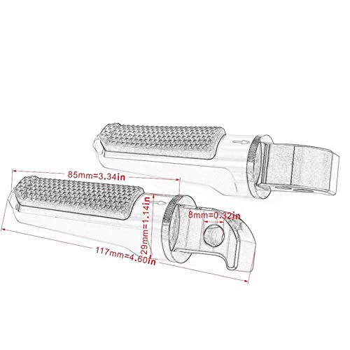Repose-Pieds Passager Antidérapant pour Moto Yamaha T-Max MT07 - 5