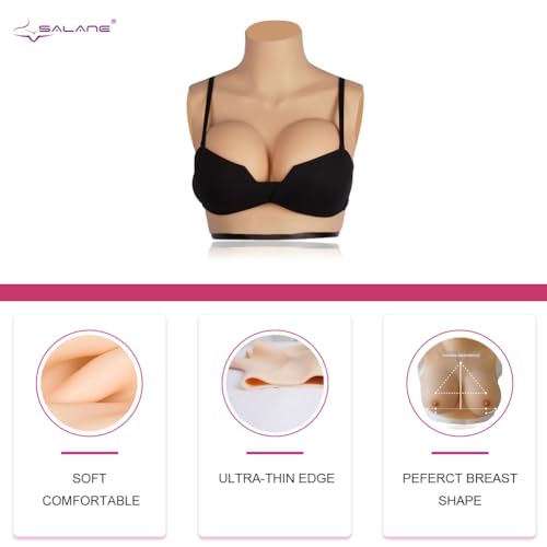 Silicone Breastplate Drag Queen B-G Cup Fake Breast Forms for Crossdressers Cosplay Touch Realistic Breast Plates2