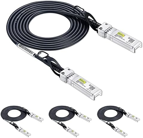[2 Pack] SFP+ DAC Twinax Cable 3-Meter(9.8ft), 10G SFP+ to SFP+ Direct Attach Copper Patch Passive Cable for Cisco SFP-H10GB-CU3M, Ubiquiti UniFi, TP-Link, Netgear, D-Link, Zyxel, Mikrotik and More