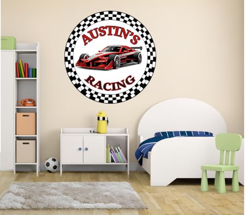 Vinilo Decorativo Personalizado Auto de Carreras para Pared