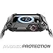 SUPCASE for Apple Watch 9/8/7/6/SE/5/4 45/44mm Case with Band (Unicorn Beetle Pro), [Anti-Scratch] [Bumper Protector] Rugged Men Cover with Adjustable Strap Band for iWatch 9/8/7/6/SE/5/4, Black
